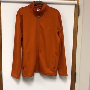 The North Face Men's Orange Grid-Fleece Full Zip Jacket Size L